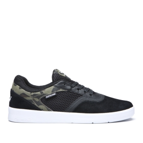 Pánské Skate Boty Supra SAINT Černé/Maskáčové/Bílé | CZ-34372